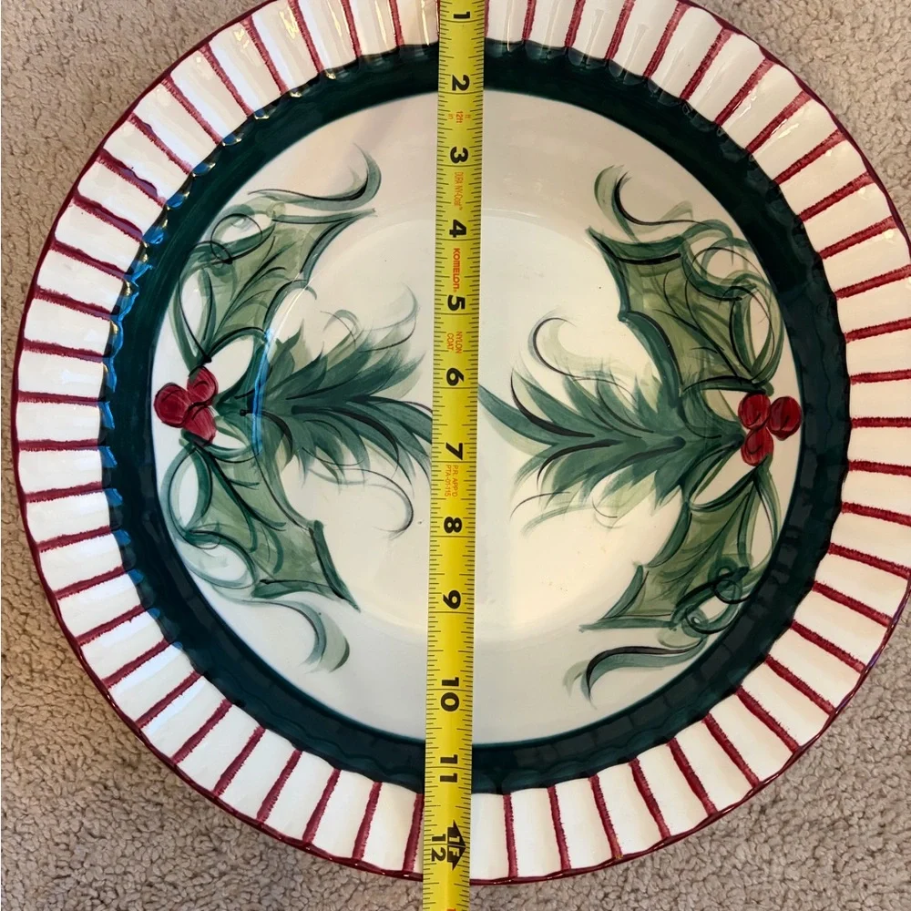 Gail Pittman Hollylujah Large Round‎ Serving Bowl 12 1/2